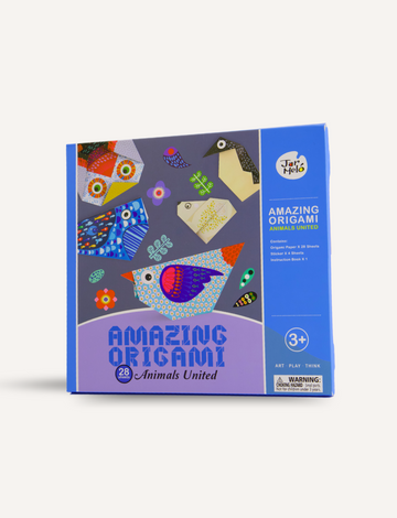 Amazing Origami Animals United kit by Jan Molo, includes paper, stickers, and instructions.