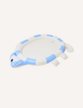 Inflatable blue & white striped turtle sprinkler mat from The Play Way Sensory Regulation Kit, ideal for refreshing outdoor water play and tactile input.