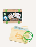 Mrs Green Pocket Press for flowers, including wooden boards, instruction book, and elastic bands.