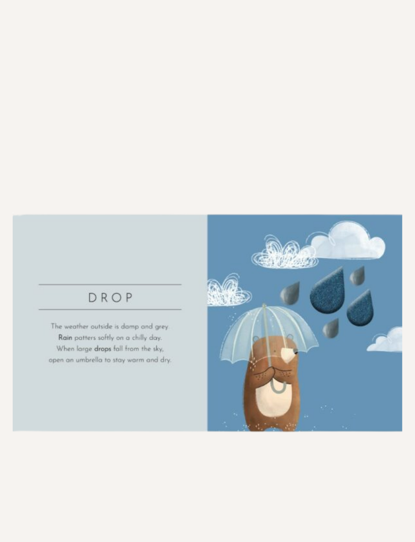 Blue box for 'Touch & Feel Shapes' book featuring a bear on the moon with a star