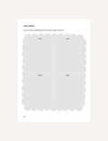 Nature Journal: 'Let's Reflect' page divided into sections for seeing, feeling, smelling, and hearing during activities.