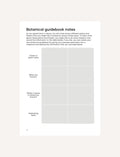 Nature Journal: 'Botanical Guidebook Notes' for recording information about found plants and flowers.