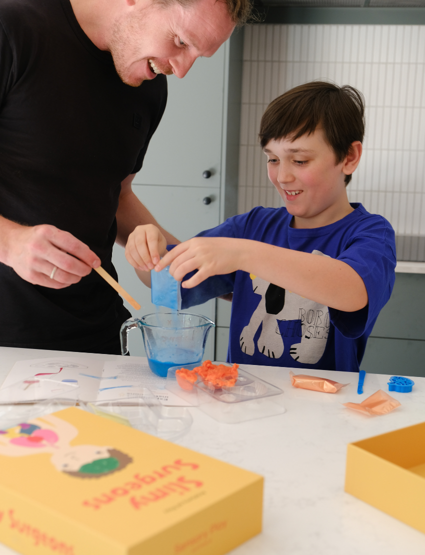 The Slimy Surgeons anatomy game box by Sensory Play Australia, a therapist-designed kit for kids aged 8+ to explore anatomy.