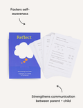 Sensory Play Australia's Reflect Card Set, fostering self-awareness and strengthening parent-child communication for calm.