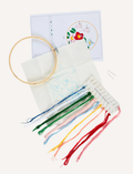 A boxed embroidery kit from Journey of Something, labeled 