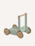 The Moover Toys Classic Baby Walker in green features a minimalistic design with 