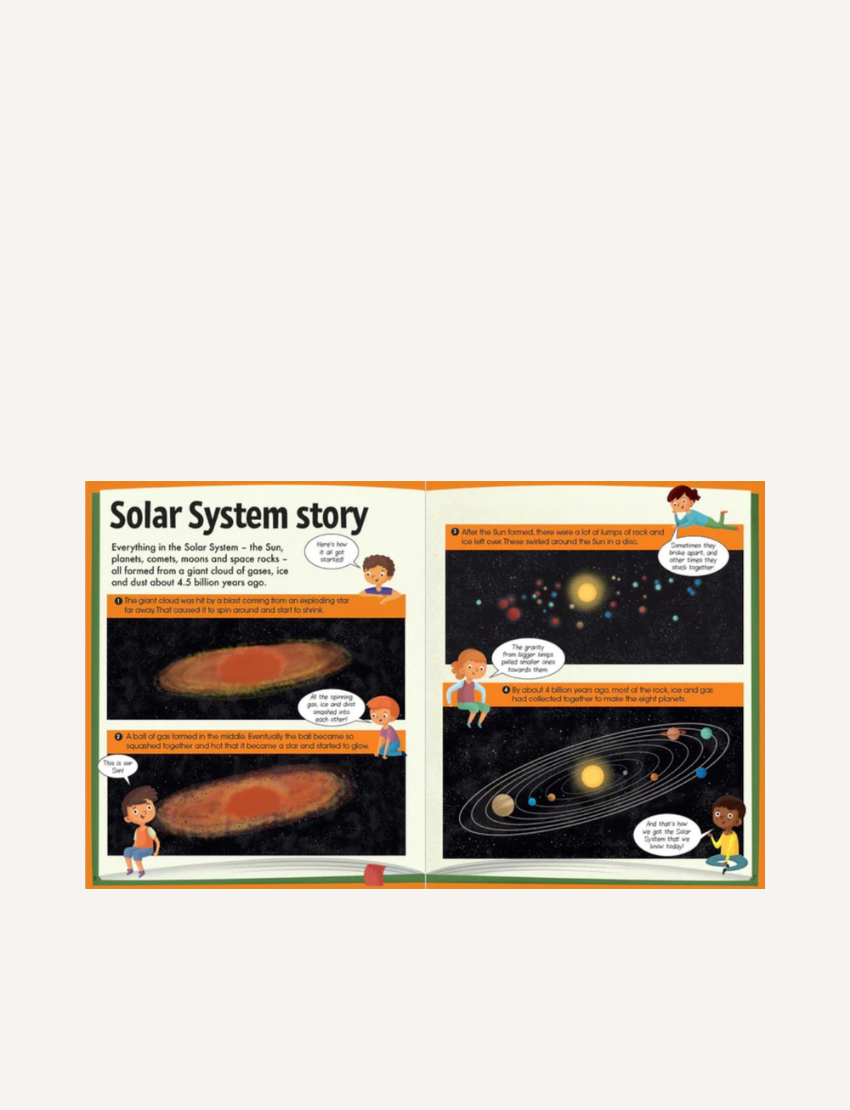 A jigsaw puzzle box labeled "FunFacts - Book & Jigsaw - The Solar System" from the brand Lake Press sits on a white background. The blue box features colorful illustrations of planets, a rocket, and an astronaut. With 100 pieces, it promises hours of fun and learning, and notably includes a Solar System book for added exploration.