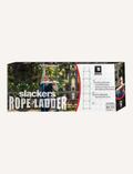 Box of a Slackers Ninja Rope Ladder 8', showcasing a child climbing in a park setting. The packaging emphasizes its secure wooden rungs and 96-inch vertical climbing design. Recommended for ages 5 and up.