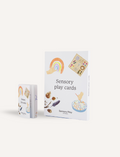 A person holds a Sensory Play Australia card from the 