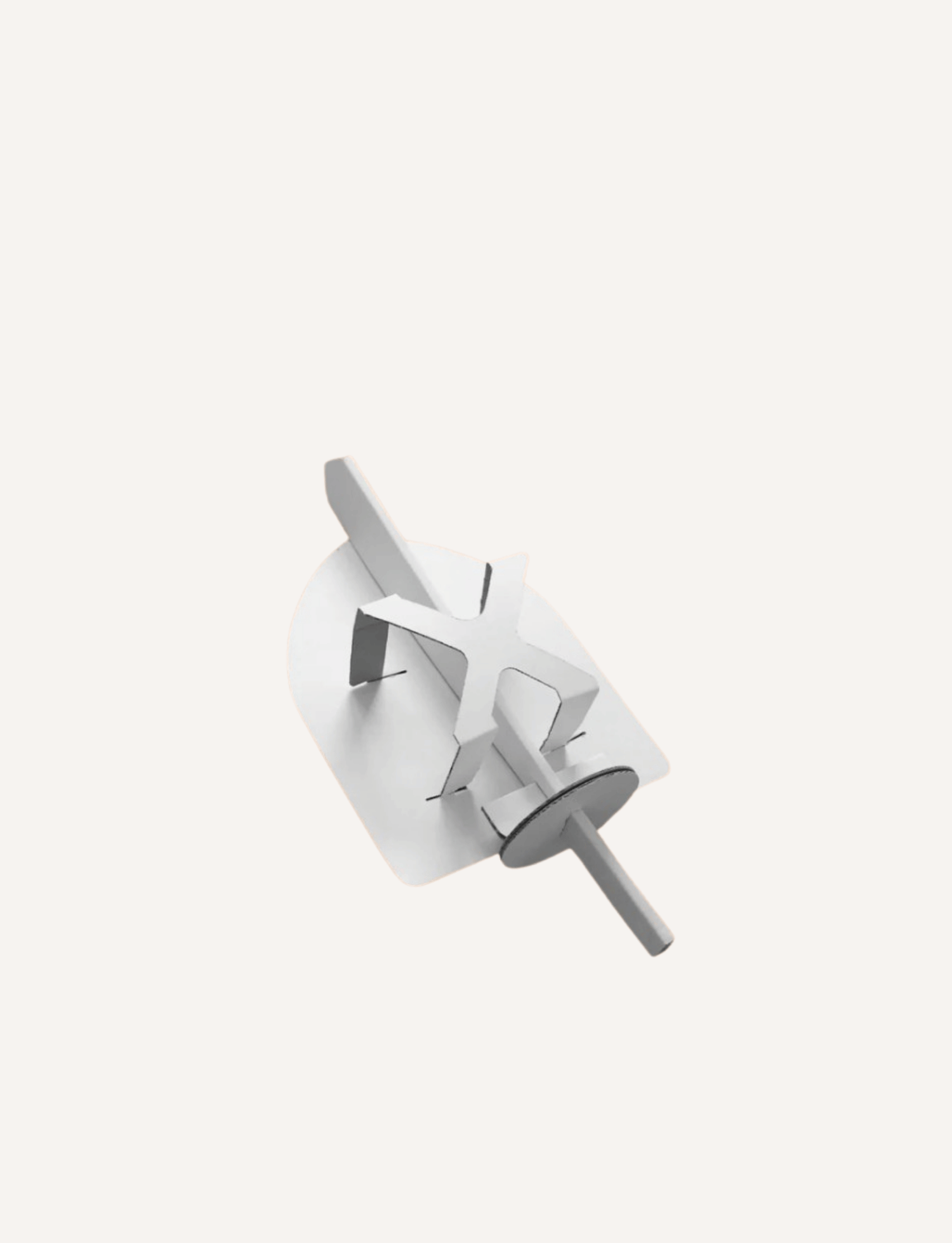 Cardboard knight's sword and shield detail on a light grey background.