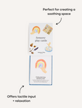 Sensory Play Australia's Sensory Play Cards, showing ideas for tactile play like sensory bins, fostering relaxation.