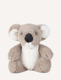 Three plush toys are shown on a plain background: a gray koala, a pink elephant, and an eco-friendly black-and-white panda. Crafted from 100% recycled PET materials, each WWF Plush Animal (23cm) supports wildlife conservation through WWF donations.