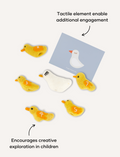 Sensory Play Australia's Five Little Ducks finger puppets, a therapist-designed tool for creative exploration & learning.