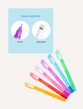 A pack of six Tiger Tribe Roller Pattern Pens, showcased in a cardboard box featuring a transparent plastic front. These pens come in various colors, suitable for children aged 5 and above, with a choking hazard warning for children under 3 years old.