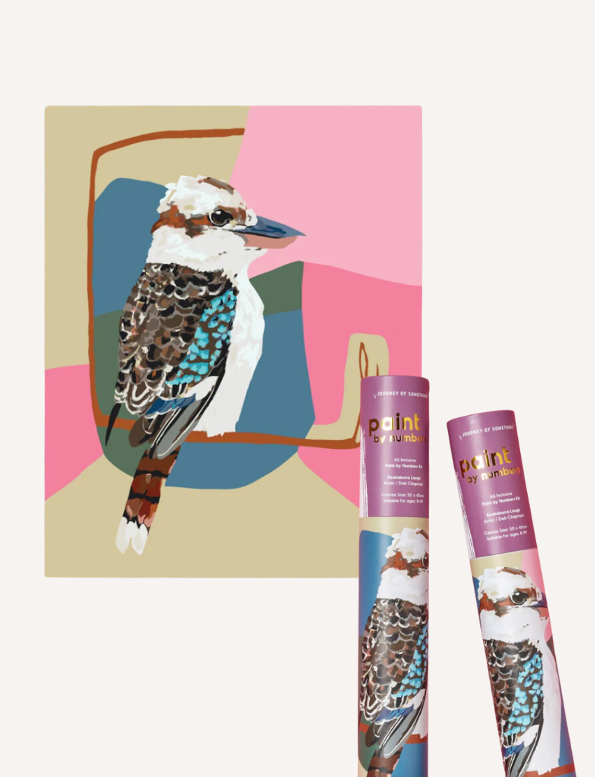 Explore mindfulness with our Paint by Numbers kit by Journey of Something. Enjoy creating art with a canvas titled "Life is Beautiful," featuring two illustrated birds and flowers. Complete your masterpiece using 16 numbered paint pots and two brushes, all in a decorative tube.