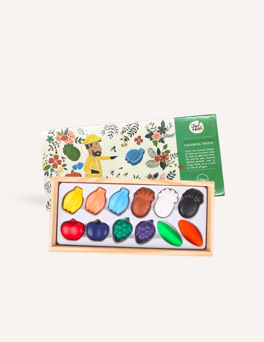 The Play Way's Fine-Motor Practice: Puzzle and Craft Kit is a large open green box designed to enhance sensory-rich creativity and early learning. It includes a variety of children's art supplies such as a coloring book, a finger paint set, colored shapes, markers, and activity cards, all showcased against a plain white background.