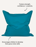 Teal crash mat from Sensory Play Australia. Fosters strength, confidence, and creativity, encouraging children's gross motor skill development for active play.