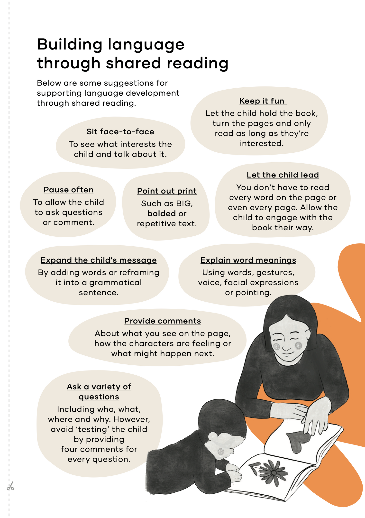 Building Language Through Shared Reading: Tips for parents and educators for engaging children.