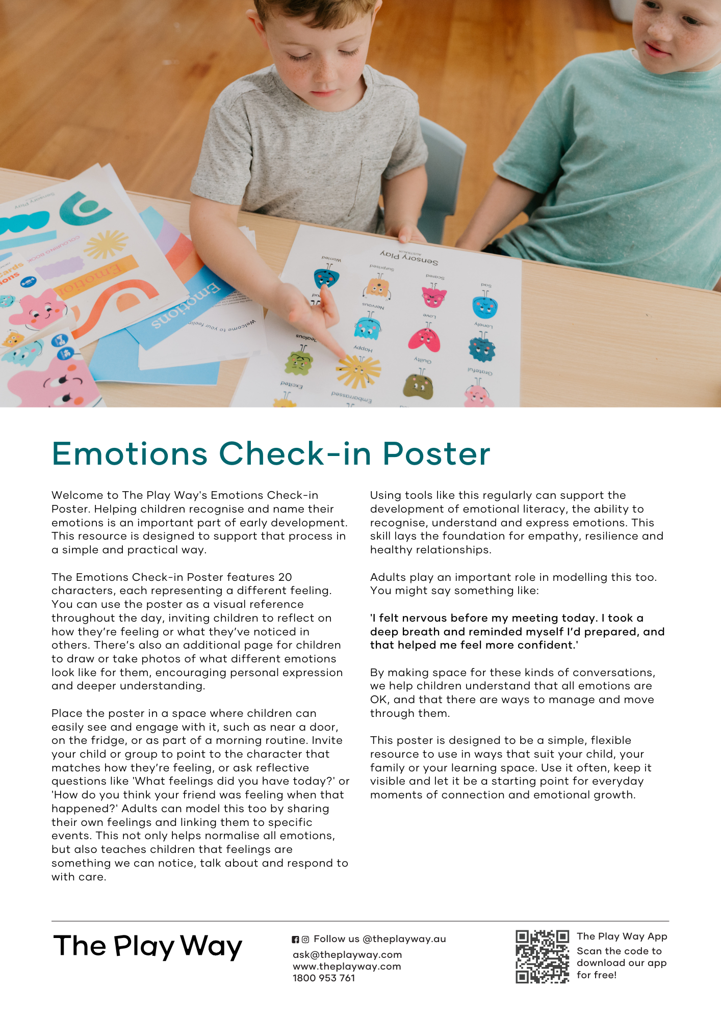 Emotions Check-in Poster - cover