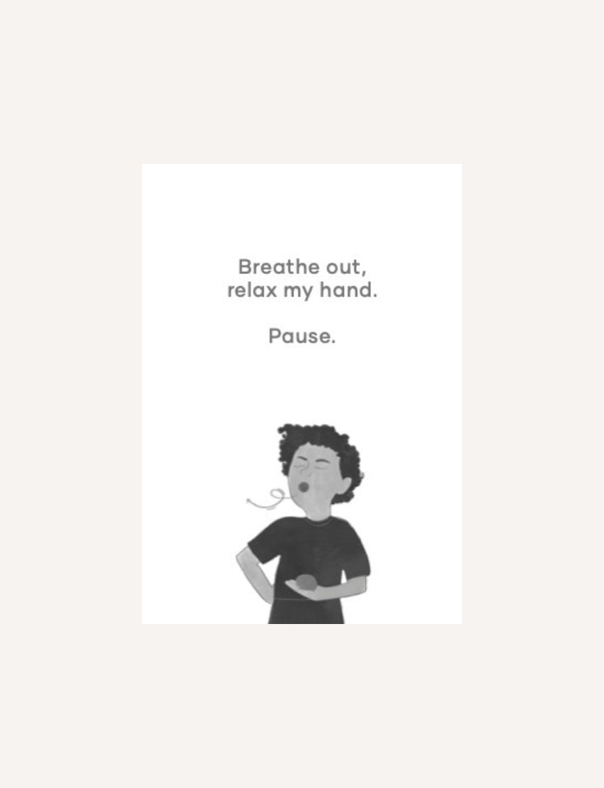 A blue book cover titled "Calm Down Story Book Digital Resource" features an illustration of a person practicing emotional regulation. "The Play Way" appears at the bottom as the brand name.