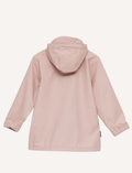 A Play Jacket - Dusty Pink by Cry Wolf is shown from the back, featuring long sleeves with elastic cuffs and a slightly elongated hem. The fabric appears smooth and lightweight.