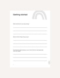 The Sleep Journal Digital Resource by The Play Way features a crescent moon and stars on a teal and light blue cover—ideal for supporting restful sleep and bedtime routines.