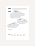 The Sleep Journal Digital Resource by The Play Way features a crescent moon and stars on a teal and light blue cover—ideal for supporting restful sleep and bedtime routines.