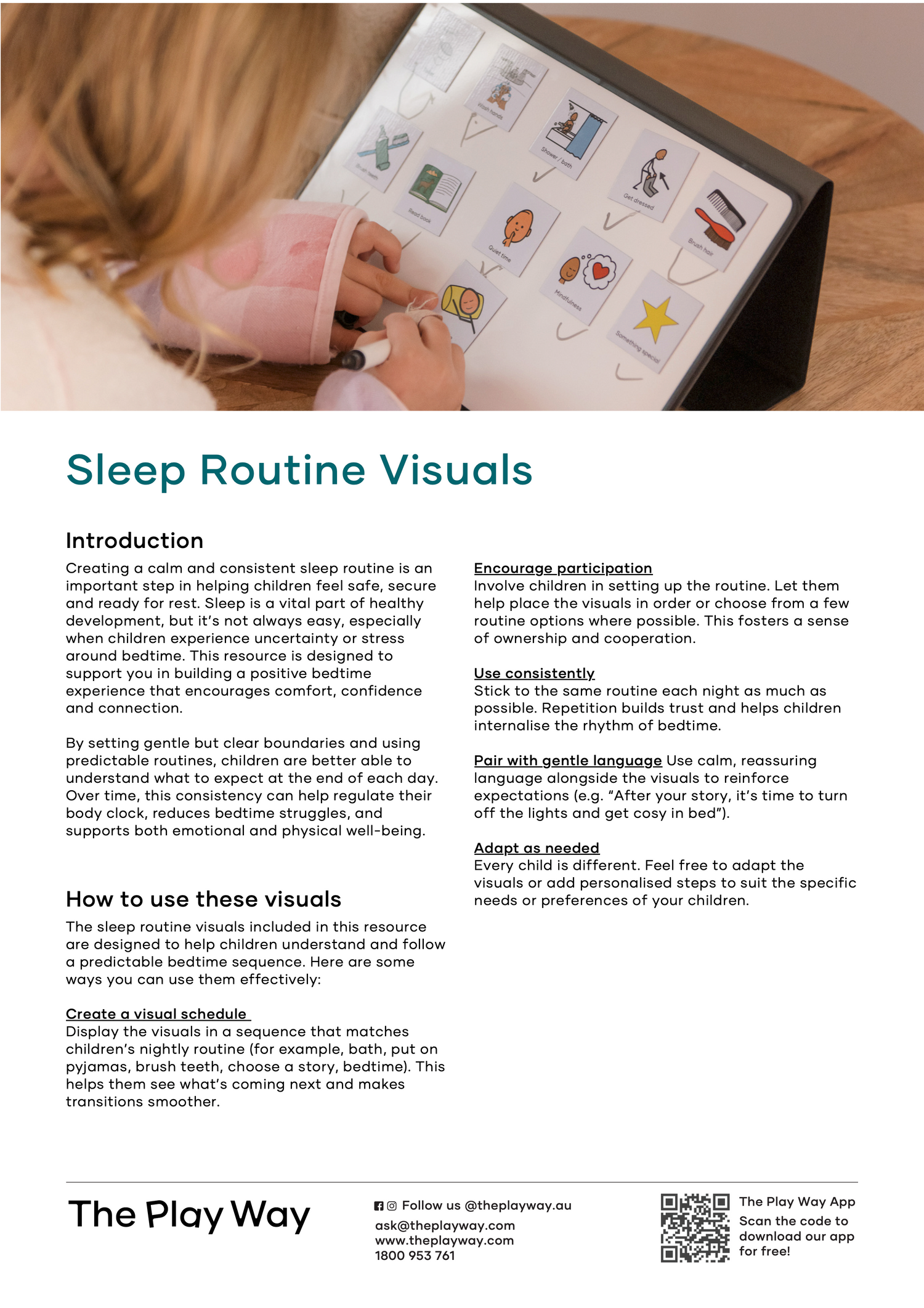 Cover image of Sleep Routine Visuals Digital Resource