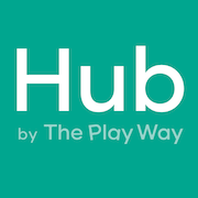 White text on a teal background displays "Hub" in large letters, with smaller text beneath: "by The Play Way." This refers to The Play Way Hub Membership - Family.