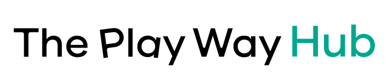 Logo of The Play Way Hub with black text and teal accent