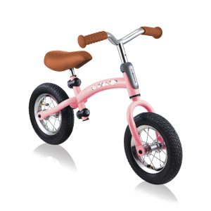 pastel pink balance bike