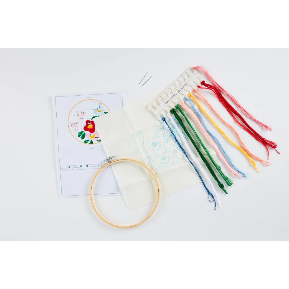 embroidery activity kit floral