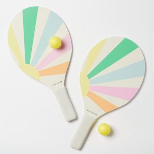beach paddle tennis pastel summer