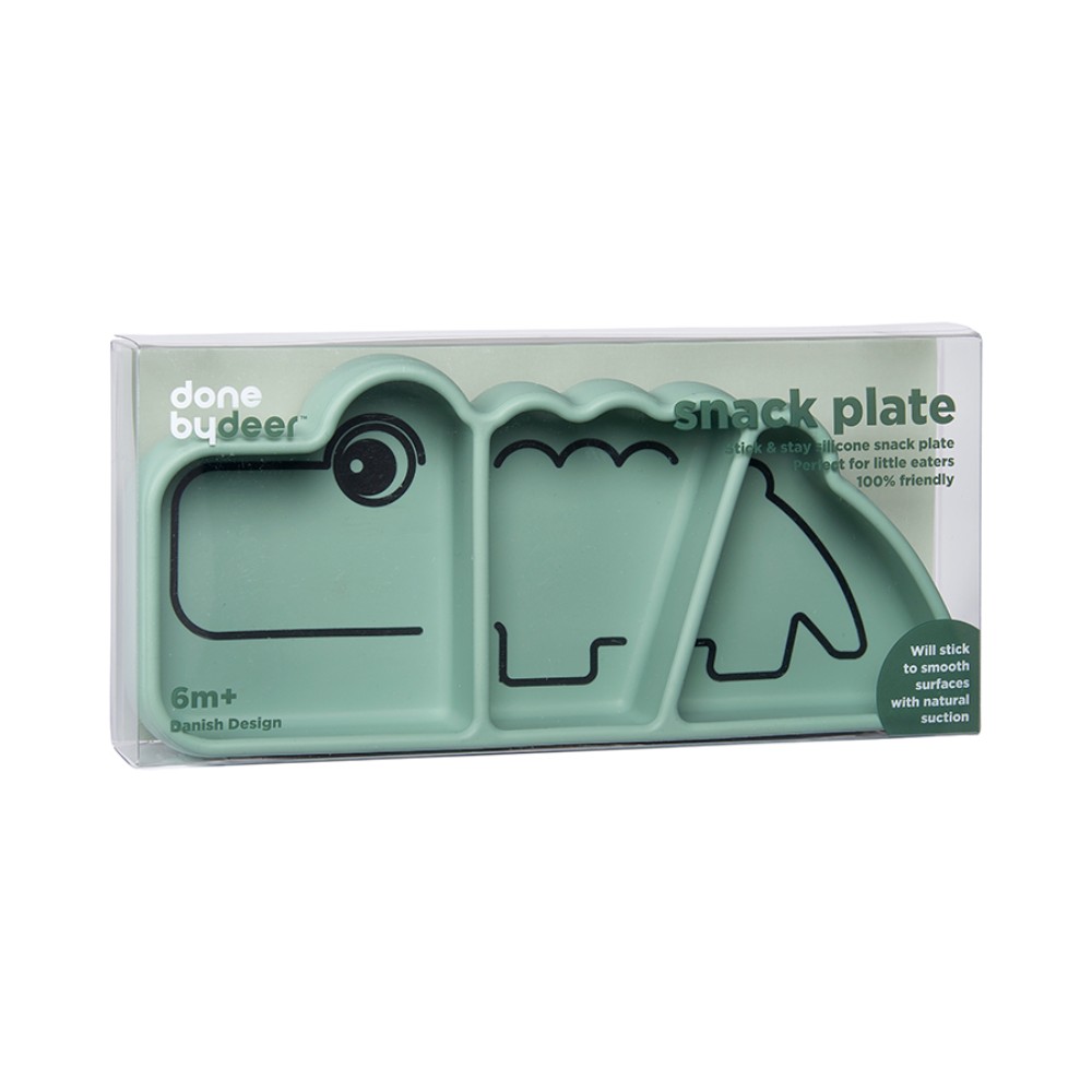 silicone stick and stay plate crocodile green